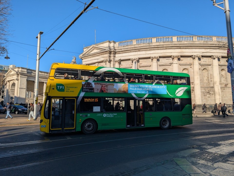 prendre le bus lors d'une visite de 3 jours à Dublin