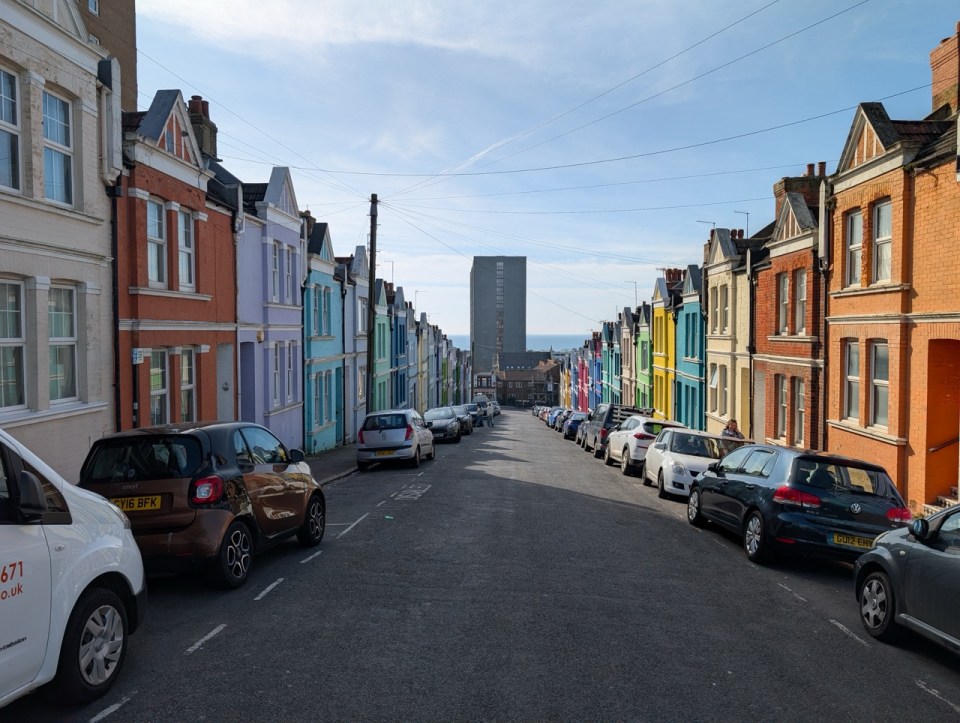 maisons colorées du quartier de Kemptown à Brighton