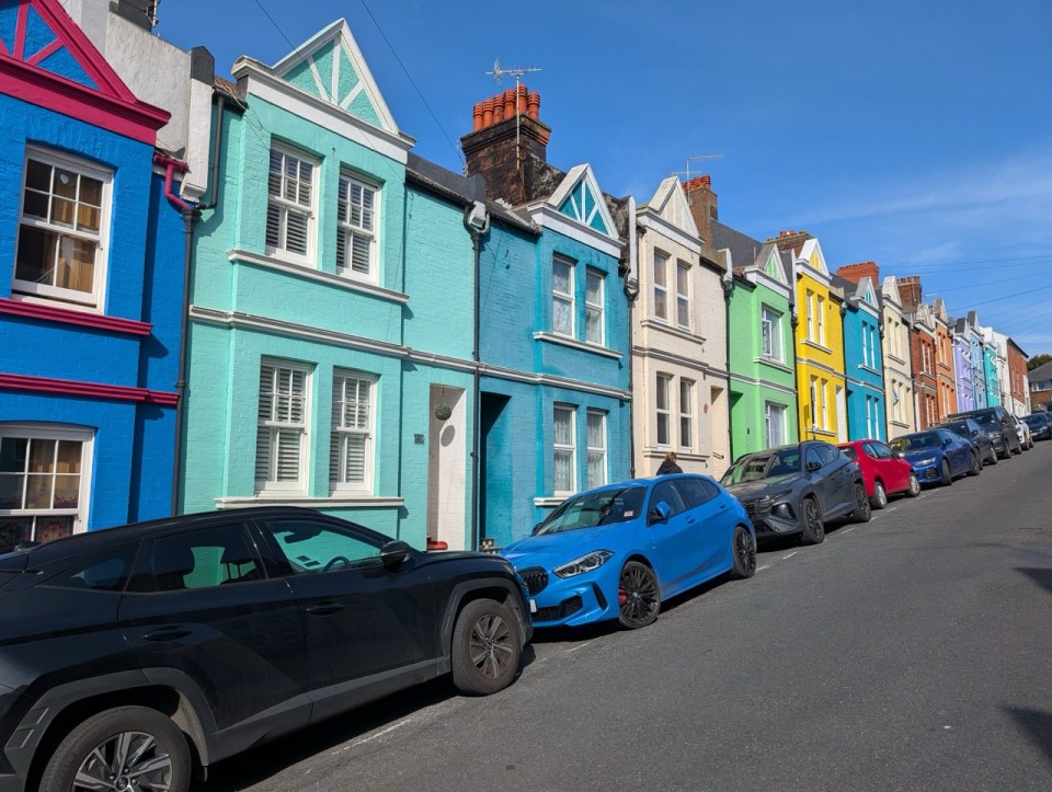 maisons colorées du quartier de Kemptown à Brighton