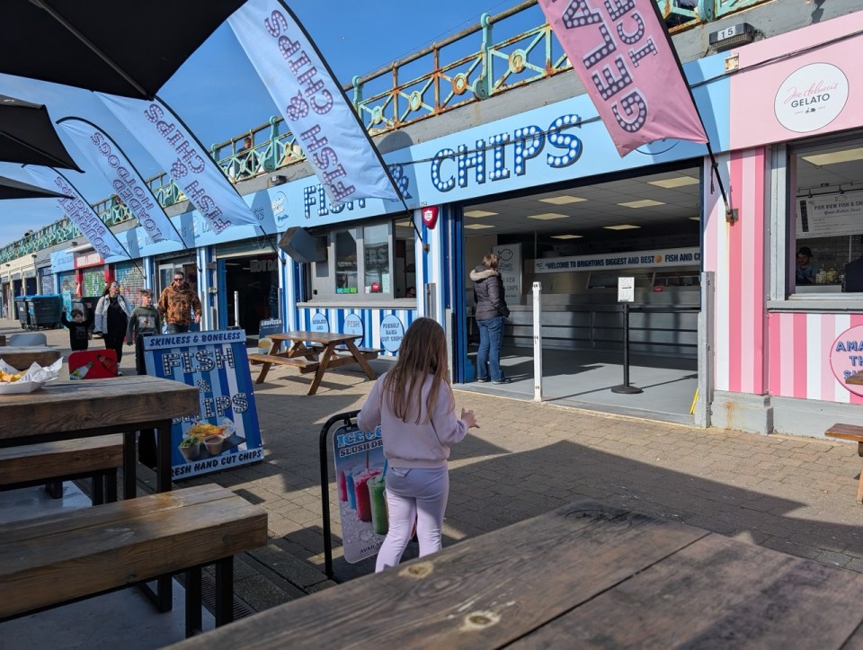 fish and chip à Brighton 