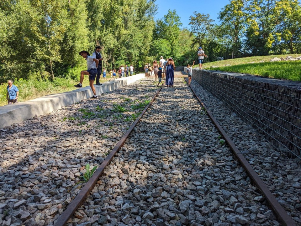 aventure du train à Andrézieux Bouthéon sur le tracé de la première ligne de chemin de fer 