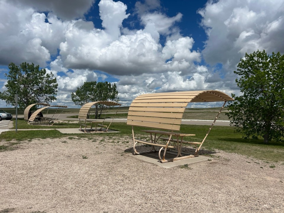 aire de pique nique dans les Badlands