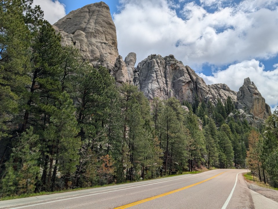 Needles Highway dans le Custer State Park dans les Black Hills