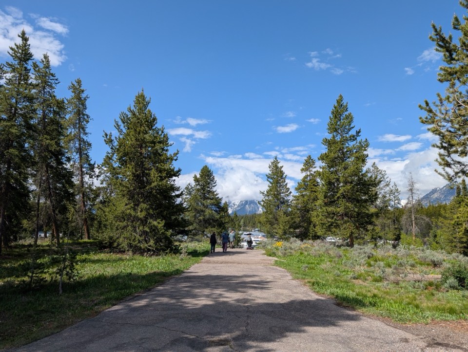 Lakeshore Trail à Colter Bay dans le Grand Teton national park 