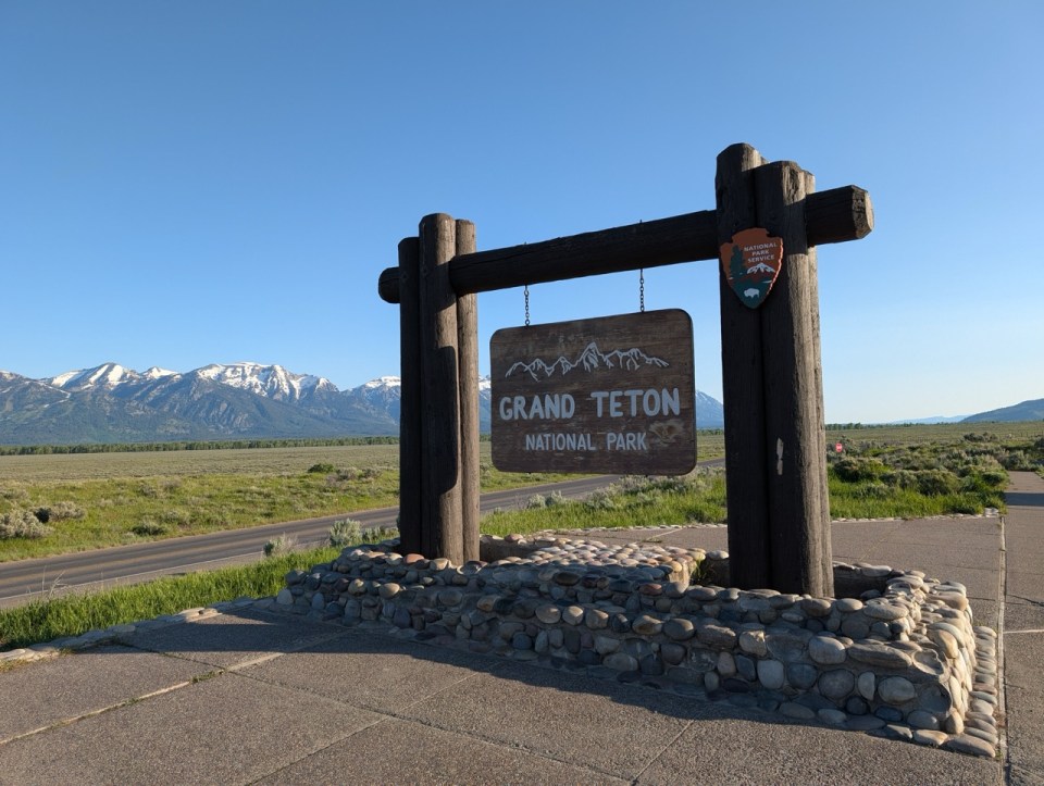 Entrée dans le Grand Teton national park 