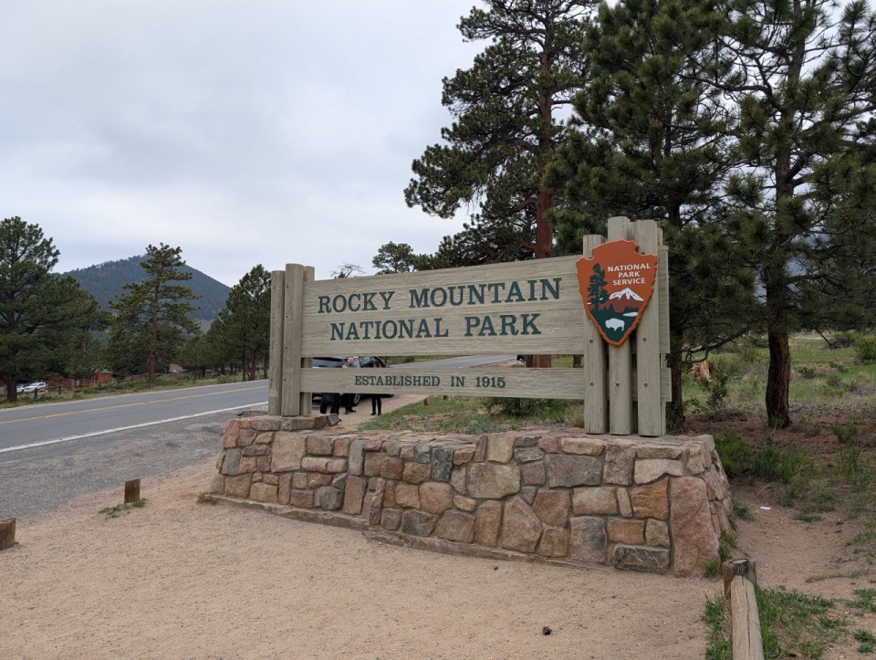 entrée dans Rocky Mountain National park