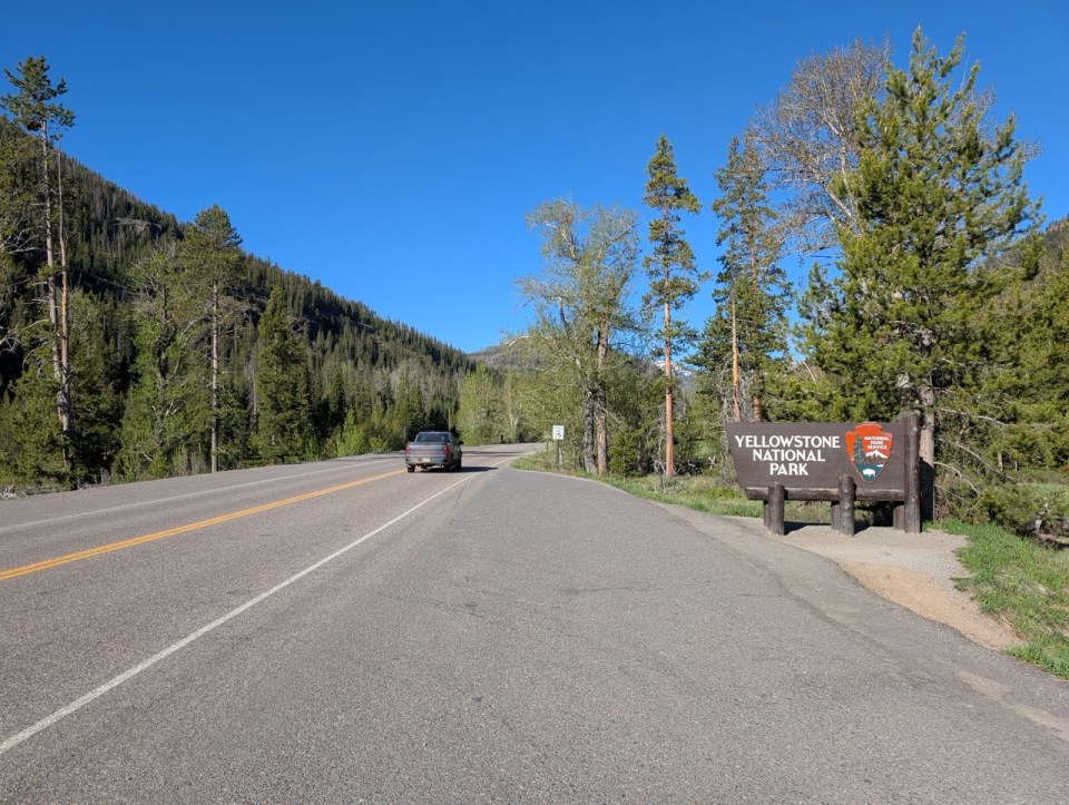 entrée du parc national de Yellowstone 