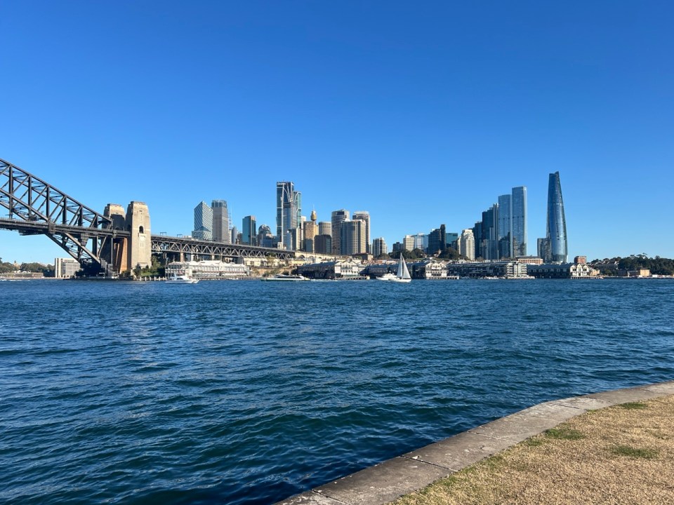 vue sur l'Opéra et le Harbour Bridge depuis McMahons Point à Sydney 