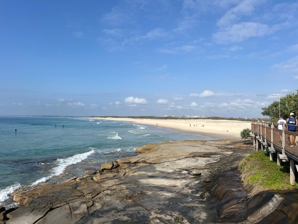 Plage de Caloundra sur la Sunshine Coast en Australie