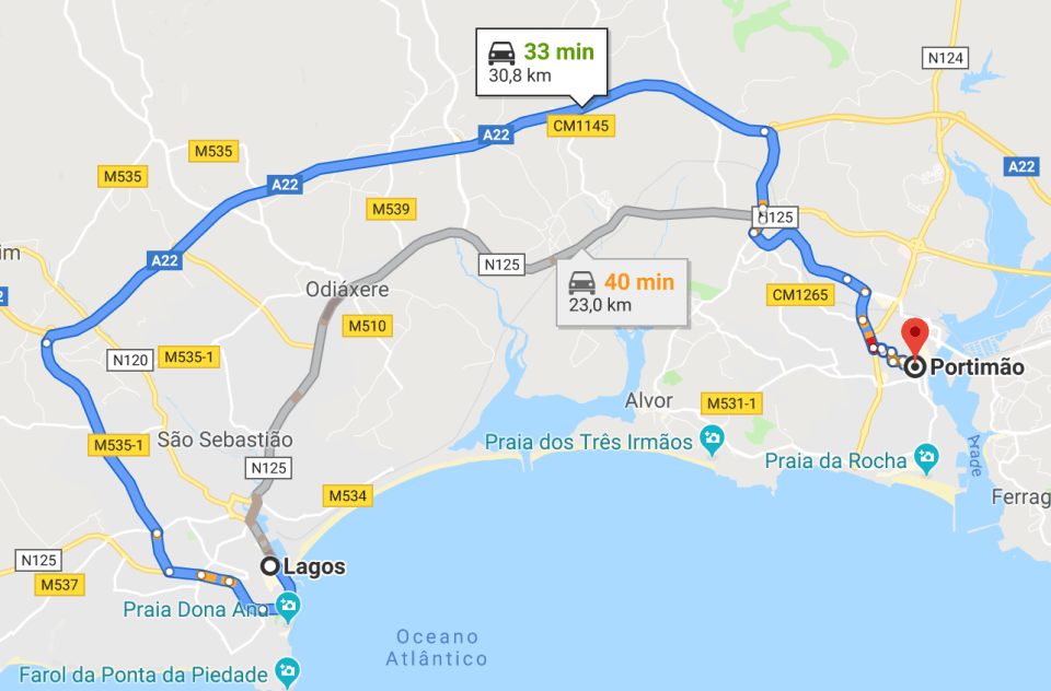 Road trip en Algarve: de Lagos à  Portimão