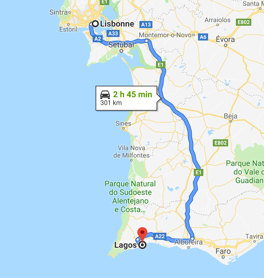 Road trip en Algarve au Portugal