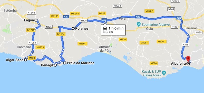 Road trip en Algarve: de Lagoa à Albufeira
